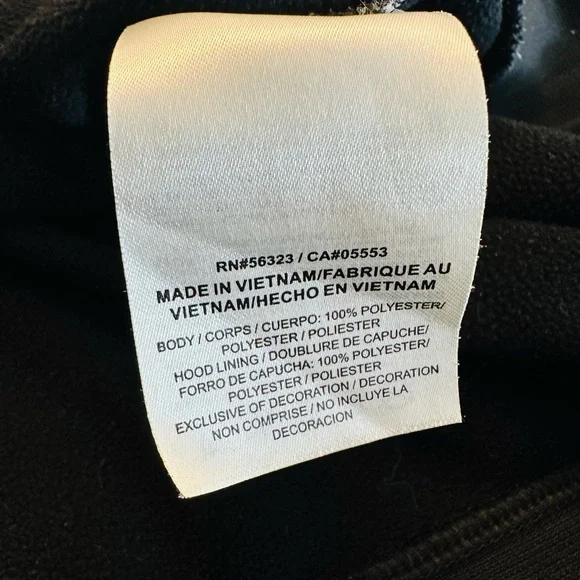 Nike Black Hoodie Sweatshirt with and White Sleeve Logos - Picture 5 of 7